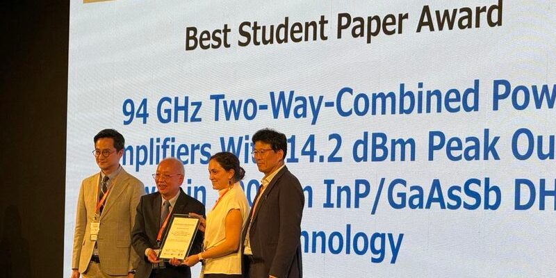 Best Student Paper Award at the 15th Global Symposium on mm-Waves & THz in Hong Kong 